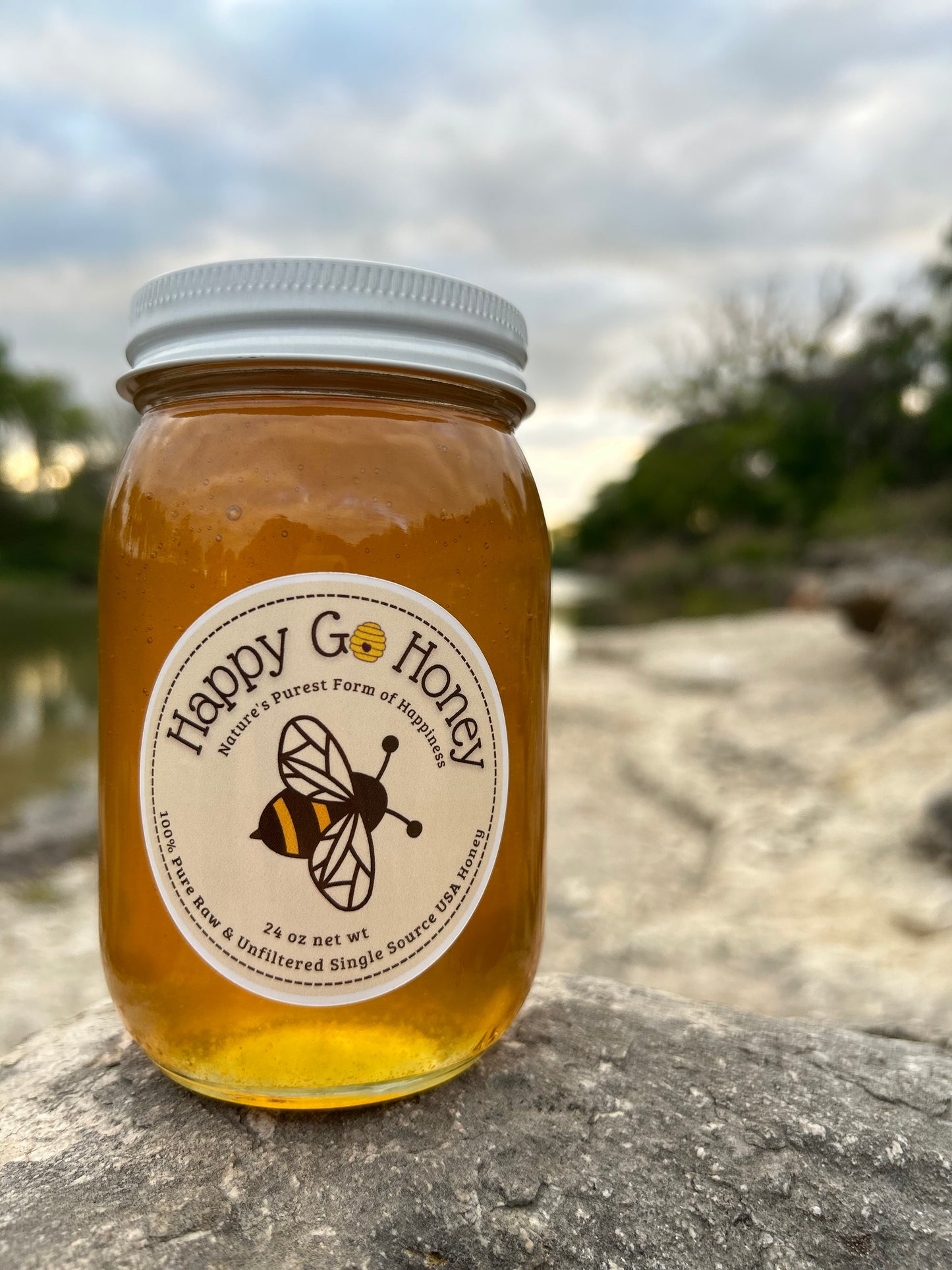 24 oz Raw Unfiltered Honey