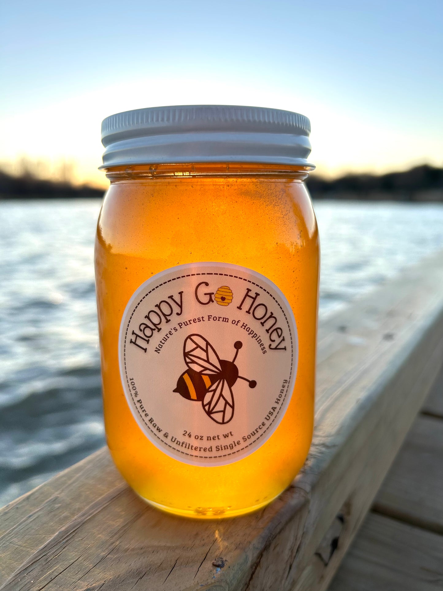 24 oz Raw Unfiltered Honey