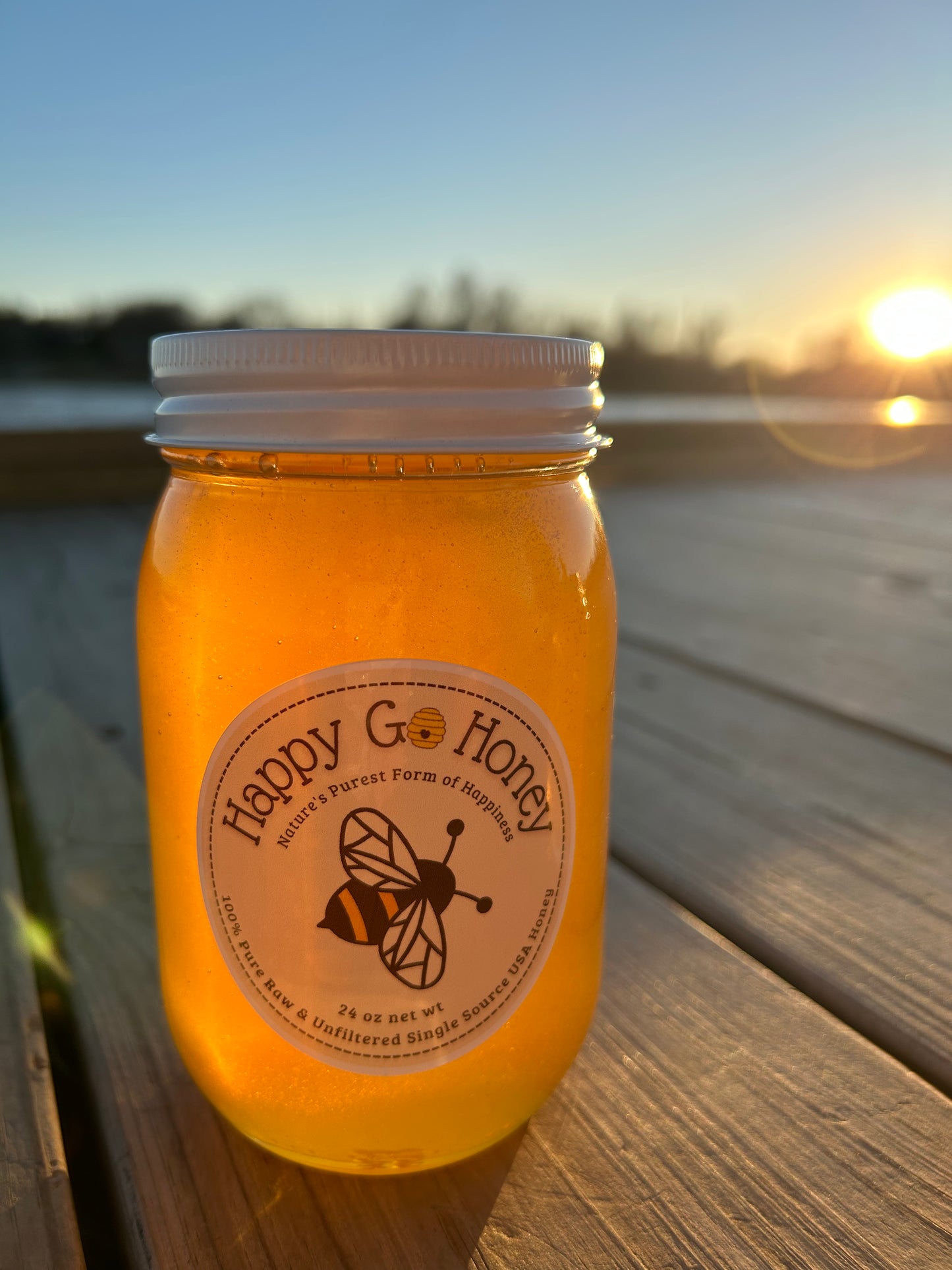 24 oz Raw Unfiltered Honey