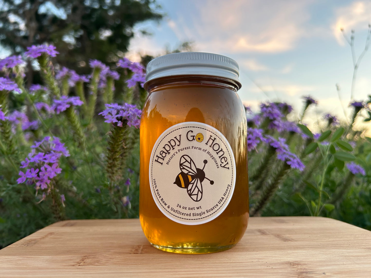 12 oz net weight Raw Unfiltered Single Source USA Honey