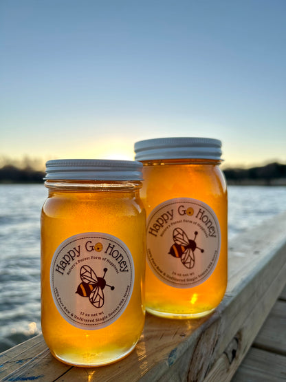 12 oz net weight Raw Unfiltered Single Source USA Honey